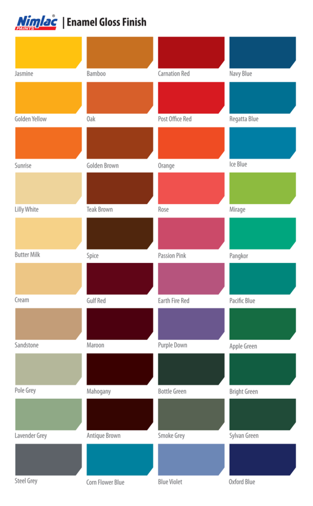 Colour Card Nimlac Paints